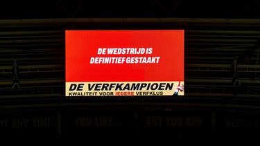 Wedstrijd is definitief gestaakt tijdens de Nederlandse Eredivisie wedstrijd tussen FC Utrecht en Go Ahead Eagles in stadion Galgenwaard op 5 september 2026 in Utrecht, Nederland. RONALD HOOGENDOORN / ANP