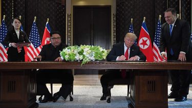 Trump en Kim ondertekenen 'historisch document'