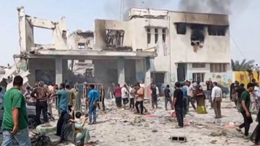 This image grab taken from Iranian state television broadcasted on February 28, 2026, show what it says is the site of deadly US and Israeli strikes that hit a girls' elementary school in Minab, in the southern Iranian province of Hormozgan near the strategic sea route of the Strait of Hormuz.  The United States and Israel launched strikes against Iran on February 28, sparking fears of regional war with explosions reported across the Middle East as the Islamic republic retaliated with barrages of missiles.
IRIB TV / AFP