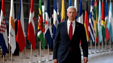 2023-07-17 16:20:36 Latvia's Prime Minister Krisjanis Karins arrives for the first day of a summit of European Union-Community of Latin American and Caribbean States Summit (EU-CELAC) at The European Council Building in Brussels on July 17, 2023.  
Emmanuel DUNAND / AFP