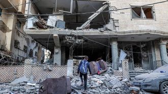 A boy walks amidst debris in a heavily-damaged building following an Israeli strike on a residential apartment in the Rimal neighbourhood of Gaza City early on October 3, 2026. Israeli forces have killed more than 1,400 people since a ceasefire was announced in October 2025, according to Gaza's health ministry, which is under Hamas authority and whose figures are considered reliable by the UN. The massive Israeli offensive in response to Hamas' 2023 attacks against Israel has left most of Gaza in ruins and killed more than 74,000 people, per Gaza health ministry tolls.
Omar AL-QATTAA / AFP