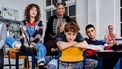 Vlnr: Levy Jansen, Romy van de Put, Serah Doku, Davey Driessen en Hamza Othman.