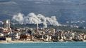 This photograph taken from the southern Lebanese area of Tyre shows smoke as it rises from the site of an Israeli airstrike that targeted the village of Qlaileh on April 13, 2026. Lebanon was pulled into the Middle East war when Hezbollah fired rockets at Israel after US-Israeli strikes killed Iran's supreme leader on February 28. Israel responded with massive strikes and a ground invasion.
Kawnat HAJU / AFP