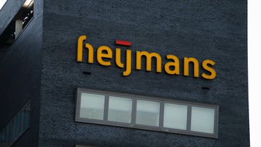 ROSMALEN - Logo van Heijmans. Het bouwbedrijf viert haar honderdjarige bestaan. ANP JEROEN JUMELET