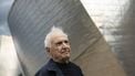US architect Frank Gehry poses in front of the Guggenheim Bilbao Museum during its 25th anniversary celebrations in the Spanish Basque city of Bilbao on October 17, 2022. 
ANDER GILLENEA / AFP