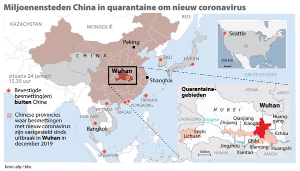 Coronavirus nu ook aangetroffen in Frankrijk, Australië en Maleisië.