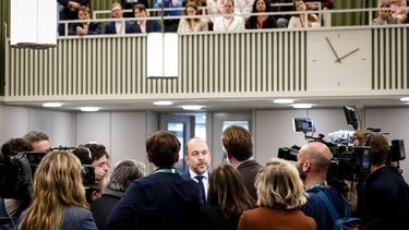 DEN HAAG - Bart van den Brink, minister van Asiel en Migratie, staat de pers te woord na afloop van de stemming in de Eerste Kamer over de twee asielwetten van oud-minister Faber en over de novelle over strafbaarstelling van illegaliteit. SEM VAN DER WAL / ANP
