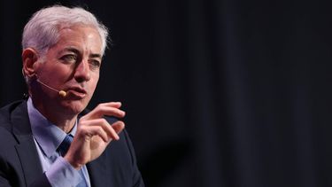 Bill Ackman, Founder and CEO, Pershing Square Capital Management speaks about higher education and Harvard University during at the 28th annual Milken Institute Global Conference at the Beverly Hilton in Beverly Hills, California on May 6, 2025. 
Patrick T. Fallon / AFP