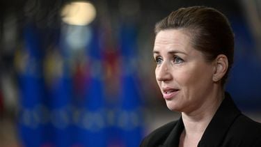 Denmark's Prime Minister Mette Frederiksen talks to the media as she arrives at the European headquarters for the EU-Western Balkans summit, in Brussels, on December 14, 2023. EU and Western Balkans leaders are meeting in Brussels in what is seen as an opportunity to reaffirm the EU membership's perspective of the Western Balkans. The crunch summit in Brussels, which diplomats fear could drag on longer than the two days planned, comes as fears mount over Western backing for Ukraine nearly two years into Russia's war.
JOHN THYS / AFP