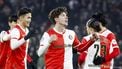 ROTTERDAM - Jordan Bos of Feyenoord viert het scoren van de 2-1 tijdens de Nederlandse Eredivisie wedstrijd tussen Feyenoord en Heracles Almelo in Feyenoord Stadion de Kuip op 25 januari 2026 in Rotterdam, Nederland. BAS CZERWINSKI / ANP