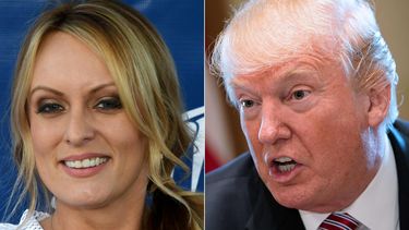 Pornoactrice wil praten over affaire met Trump. / AFP