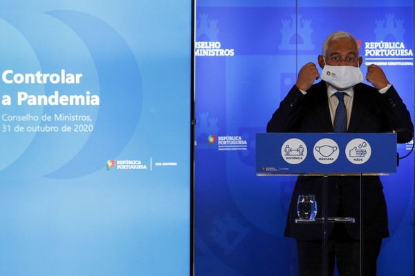 Een foto van de Portugese premier Antonio Costa