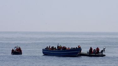 Migranten kust Tunesië