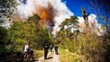 'T HARDE - Er woedt een flinke natuurbrand op het oefenterrein van het schietkamp tussen Epe en ’t Harde in. PERSBUREAU HEITINK / ANP