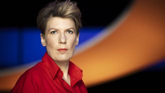 HILVERSUM - Portret van Paulien Cornelisse in de studio van tv-quiz De slimste mens. ANP FREEK VAN DEN BERGH