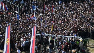 Mourners queue as they arrive to take part in a public memorial on the day of the funeral ceremony for late Bosnian Serb military leader Ratko Mladic at St Lukas church in Belgrade, on September 7, 2026. Mladic, 84, died last week after suffering several strokes while serving a life sentence in The Hague for war crimes committed during the 1990s war in Bosnia.
OLIVER BUNIC / AFP