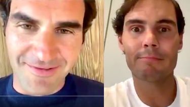 Federer en Nadal kletsen bij tijdens hilarische Instagramsessie