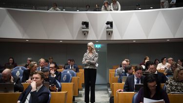 DEN HAAG - Mona Keijzer (Groep Keijzer) tijdens het wekelijkse vragenuur in de Tweede Kamer. JEROEN JUMELET / ANP