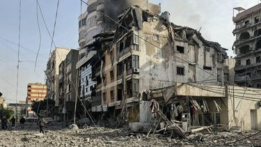 A photograph shows destroyed buildings following overnight Israeli airstrikes in the Mreijeh neighbourhood of Beirut’s southern suburbs on March 12, 2026.  Lebanon said an Israeli strike on central Beirut's seafront killed at least seven people early on March 12, another attack in the heart of the capital as Iran-backed Hezbollah launched more missiles at Israel. The Israeli military said separately it had carried out strikes on Beirut's southern suburbs overnight against Hezbollah, which had announced a major new operation against Israel.
AFP