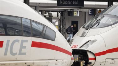 ICE highspeed trains stand still in the main train station of Munich, southern Germany, during a wage strike by German train drivers on December 8, 2023.  The GDL union said drivers of freight trains and of passenger trains had been called on to strike from December 7, 2023 evening to December 8, 2023 in the evening. It is their second walkout in weeks, in mid-November, train drivers staged a 20-hour strike that led to the cancellation of some 80 percent of long-distance trains nationwide.

Michaela Rehle / AFP