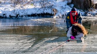 Schaatsen, winter, natuurijs