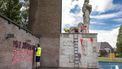 Indië Nederland monument in Amsterdam beklad