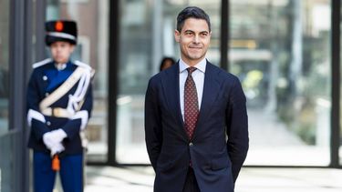 DEN HAAG - Minister-president Rob Jetten bij het ontvangst van de Estlandse president Alar Karis op het Ministerie van Algemene Zaken. Tijdens het overleg bespreken president Karis en minister-president Jetten onder andere bilaterale samenwerking, Europese veiligheid en internationale ontwikkelingen. LINA SELG / ANP
