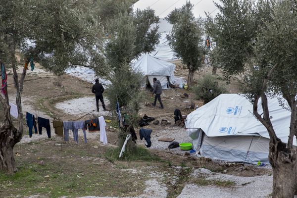Het kamp op Lesbos in 2017