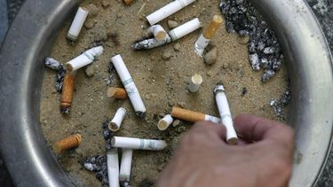 epa01022487 An ashtray full of cigarette butts in a designated smoking area at an office building in Bangkok, Thailand, 29 May 2007. On Thursday 31 May, World No Tobacco Day is held, sponsored annually by the World Health Organization to call attention to the danger of smoking. This year the day is focused on secondhand smoke, promoting 100% smoke-free environments, especially workplaces and public spaces, as the only effective way to protect people everywhere from exposure to second-hand tobacco smoke. Smoking is the second major cause of death in the world. Thai smoker numbers have fallen by nearly 40 percent over the past 20 years and the government is moving further to enforce more severe anti smoking laws. In the United States alone, tobacco is reported to cause one in every five deaths  EPA/BARBARA WALTON