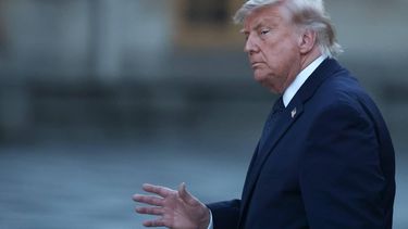 epa13045324 US President Donald J. Trump arrives at the Palace of Versailles in Versailles, west of Paris, France, 17 June 2026. Macron hosted Trump at Versailles after the G7 summit in Evian-les-Bains.  EPA/MOHAMMED BADRA