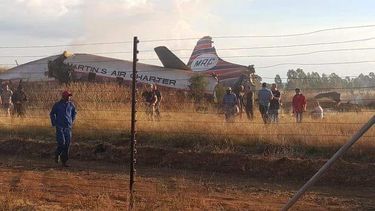 Gewonden door vliegtuigcrash Zuid-Afrika