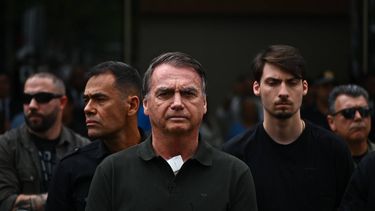 epa12377408 Brazilian former President Jair Bolsonaro leaves the DF Star Hospital in Brasilia, Brazil, 14 September 2025. Bolsonaro returned to house arrest at his residence in Brasilia hours after being admitted to a private hospital for surgery. The former head of state was sentenced by the Supreme Court to 27 years and three months in prison for conspiring against the democratic order following his defeat in the 2022 elections against current President Luiz Inacio Lula da Silva.  EPA/ANDRE BORGES