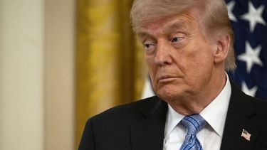US President Donald Trump reacts as he participates in a Small Business Summit in the East Room of the White House in Washington, DC on May 4, 2026. 
Kent Nishimura / AFP