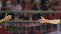 Thomas Müller (l) en Robert Lewandowski van Bayern