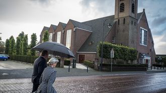 Een foto van de Hersteld Hervormde Kerk in Staphorst