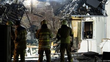 UTRECHT - Hulpdiensten bij een pand aan de Visscherssteeg waar een explosie heeft plaatsgevonden. Door de explosie zijn meerdere panden ingestort. JEROEN JUMELET / ANP