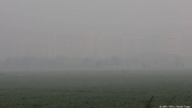 epa12660578 Heavy smog engulfs the city's skyline near New Delhi, India, 19 January 2026. New Delhi’s air quality remained in the severe category, with high concentrations of PM2.5 and PM10 triggering Stage IV restrictions under the Graded Response Action Plan of the Commission for Air Quality Management in the National Capital Region and adjoining areas.  EPA/HARISH TYAGI
