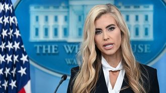 Newly appointed White House Press Secretary Katie Zacharia speaks during her first press briefing in the James Brady Briefing Room of the White House in Washington, DC, on October 13, 2026. 
Jim WATSON / AFP