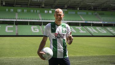 Een foto van Arjen Robben in het shirt van FC Groningen