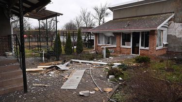 This handout picture posted on January 2, 2024 on the official Telegram account of Belgorod mayor Valentin Demidov shows a damaged house in Belgorod following a missile strike on the region. Moscow said on January 2, 2024 it downed four missiles fired by Kyiv over Russia's Belgorod border region, hours after Russia hit Ukraine with a barrage of missiles. 
Handout / TELEGRAM / @v_v_demidov / AFP