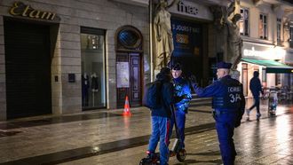 French police officers check a person during a partial curfew in Lyon on October 19, 2026, following weekend demonstrations over soaring prices degenerated into some of the worst street violence in recent years. France announced partial curfews in Paris and other cities that would be enforced from October 19 evening to October 20 morning in a number of cities including Paris, Lille and Lyon, to protect businesses.
OLIVIER CHASSIGNOLE / AFP