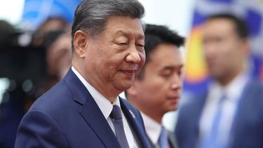 In this pool photograph distributed by the Russian state agency Sputnik, China's President Xi Jinping attends a SCO+ format meeting of the Shanghai Cooperation Organisation (SCO) summit in Bishkek on September 1, 2026. 
Peter KOVALEV / POOL / AFP