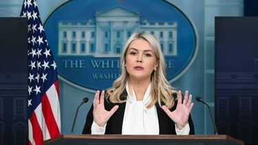 White House Press Secretary Karoline Leavitt speaks during a press briefing in the Brady Briefing Room of the White House in Washington, DC, on March 4, 2026. President Donald Trump will attend a ceremony marking the return of American troops killed during the war on Iran, Leavitt said Wednesday.

ANDREW CABALLERO-REYNOLDS / AFP