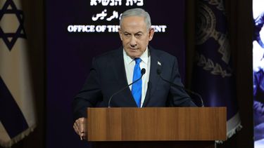 epa13107013 Israel's Prime minister Benjamin Netanyahu speaks during a ceremony marking the 50th anniversary of Operation Entebbe at the President's Residence in Jerusalem, 12 July 2026. Operation Entebbe took place in July 1976, when Israel sent a special forces unit to rescue 106 Israeli passengers who had been hijacked by German and Palestinian militants and held at Entebbe Airport in Uganda. The hostages were freed during an Israeli special forces raid. The commander of the operation, Yoni (Yonatan Netanyahu), the brother of Prime Minister Benjamin Netanyahu, was killed during the rescue mission.  EPA/ABIR SULTAN