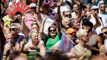 AMSTERDAM - De officiële opening van WorldPride 2026. Amsterdam is gaststad van WorldPride, omdat het 25 jaar geleden is dat daar het eerste huwelijk tussen twee mensen van hetzelfde geslacht werd gesloten. RAMON VAN FLYMEN / ANP