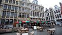 Een leeg terras in Brussel