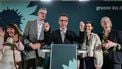 epa12804554 Regional top candidate of the Green party (Die Gruenen) for the 2026 state elections in Baden-Wuerttemberg Cem Ozdemir (C) reacts next to his wife Flavia Zaka (2-R), former Green party (Die Gruenen) co-chair Ricarda Lang (L), Regional Green party (Die Gruenen) faction chairman Andreas Schwarz (2-L) and Green party (Die Gruenen) Minister for the Environment, Climate and Energy Sector of Baden-Wuerttemberg Thekla Walker (R) at an election party of the Greens (Die Gruenen) at the state election of Baden-Wuerttemberg in Stuttgart, Germany, 08 March 2026. State elections are held in Baden-Wuerttemberg on 08 March 2026.  EPA/RONALD WITTEK