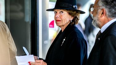 AMSTERDAM - Neelie Kroes bij het Concertgebouw voorafgaand aan de herdenkingsbijeenkomst voor de overleden oud-premier Wim Kok. ANP REMKO DE WAAL