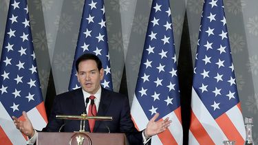 epa12989624 US Secretary of State Marco Rubio addresses a press conference with Indian External Affairs Minister Subrahmanyam Jaishankar (not pictured) at Hyderabad House in New Delhi, India, 24 May 2026. Marco Rubio is on a four-day official visit to India, where he will tour several cities and attend the Quadrilateral Security Dialogue (Quad) Foreign Ministers’ meeting in New Delhi.  EPA/RAJAT GUPTA