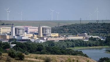 A view of Cernavoda nuclear plant in Cernavoda city August 12, 2026.  Romania began on August 13, 2026 the complete shutdown of its only nuclear plant after water levels in the Danube, used to cool the site, fell to a record low, the national nuclear energy company said. It is the plant's first shutdown since a 2003 drought, as unprecedented heatwaves and rain shortages across Europe this year have caused the level of the Danube -- whose waters help cool the plant -- to plummet. Alternative sources, including from wind power generation, as well as imports, are expected to cover electricity supply, it said, reiterating an appeal for 